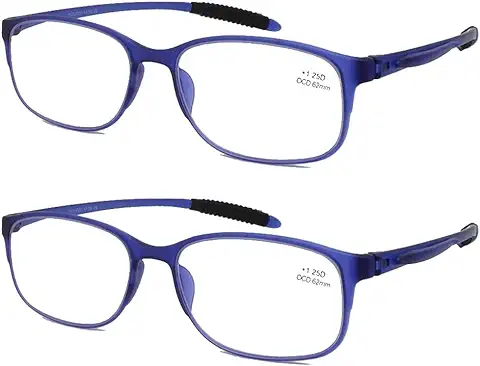 Mcoorn Gafas de Lectura Presbicia Ligeras Anti Luz Azul (Pack 2), Gafas de Presbicia con Flexibles Anti-reflejantes  