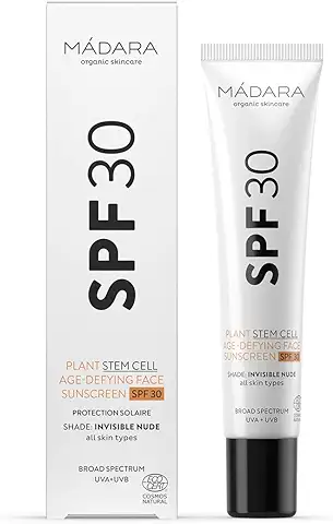 MÁDARA | Plant Stem Cell Age-defying Face Sunscreen SPF 30, 40ml | Dutch Beauty Award Winning Sunscreen  