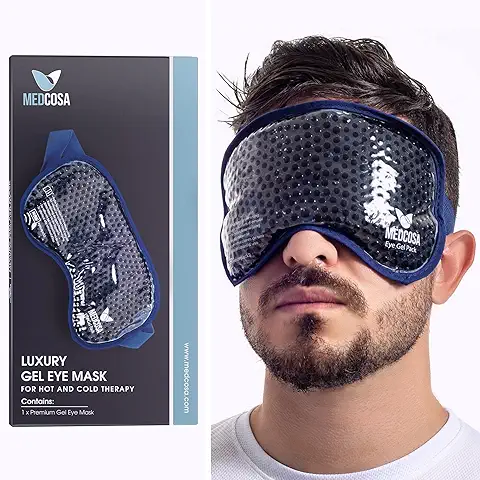 Medcosa - Antifaz de gel Frío | Una Mascarilla de gel Frío para Relajar los ojos | Alivio para ojos Hinchados, Migrañas e Insomnio  