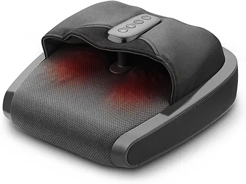 Medisana FM 900 Masajeador de pies Premium con Función de Calor, 2 Velocidades, Masaje de Compresión 2en1 y Masaje de Acupresión para las Plantas de los pies con Función de Desconexión Automática  