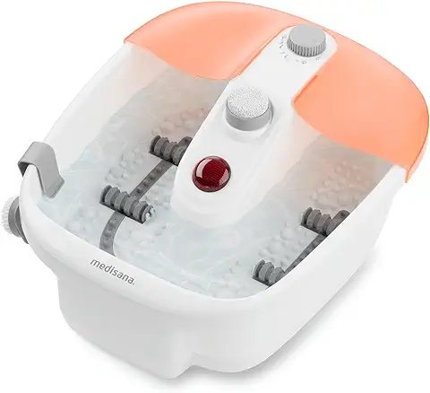 Medisana FS 883 Spa para pies con Masaje de Reflexología Podal - Baño de pies Eléctrico, Función Calefacción de Agua, Masaje de Vibración, Accesorios de Pedicura, con Masaje y Calentador  