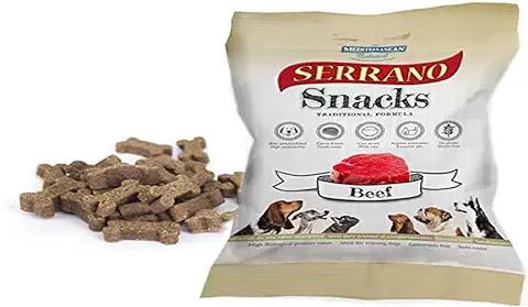 Mediterranean Natural - Snacks Serrano para Perros, Buey, 100 g, 1 Unidad  