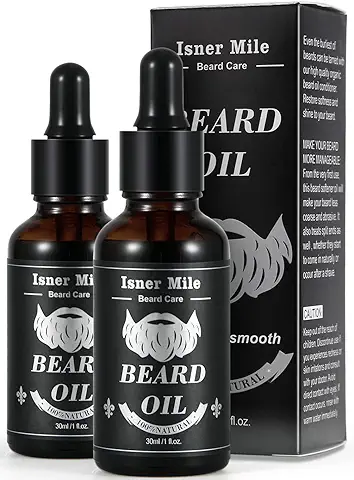 Mejor Elección 2 Paquetes Ricino Aceite de Barba para Hombres Cuidado de Barba, Ideal para El Crecimiento de La Barba, Suavizar, Hidratar, Fortalecer - Ingredientes Naturales Puros 1  