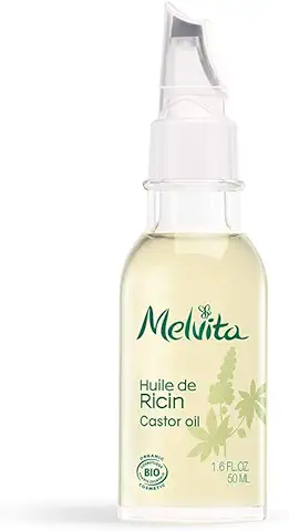 Melvita - Aceite de Ricino Bio - Cuidado de las Uñas, Cutículas, Pestañas y Cabello - 100% Natural - Certificado Bio - Elaborado en Francia - Frasco 50 ml  