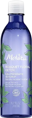Melvita - Agua Micelar Bio Bouquet Floral Detox - Limpia y Desmaquilla en un solo Gesto - 99% Natural - Certificada Bio - Elaborada en Francia - Frasco 200 ml  