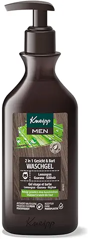 Men 2 en 1 Gel de Lavado Facial y Barba, Citronela, Guaranana y Madera Dulce, Cuidado para Hombres  