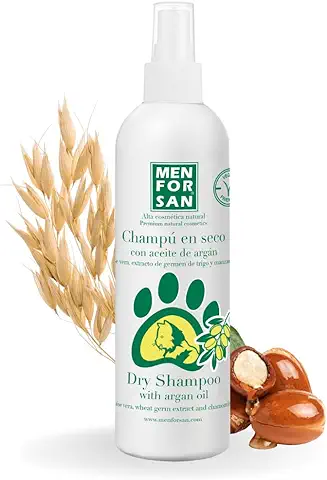 MENFORSAN, Champú en seco con Aceite de Argán para Gatos, 250 ml  