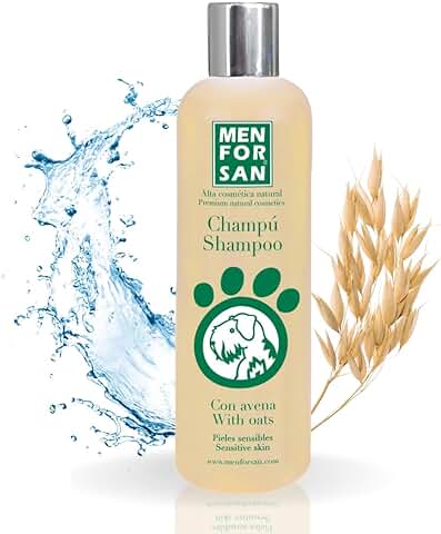 MENFORSAN Champú Perros con Avena | Acción Suavizante y Calmante | Para Pieles Sensibles y Delicadas | Avena 100% Natural | Fragancia Suave | 1L  
