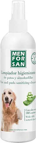 MENFORSAN Limpiador de Patas y Almohadillas para Perros 125ml, con Aloe Vera 100% Natural, Producto Vegano  