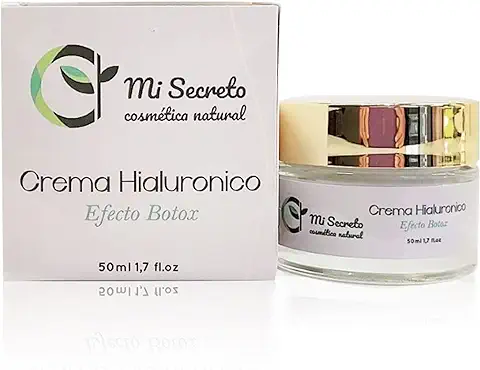 Mi Secreto Crema Antiarrugas Mujer con Ácido Hialurónico, Karité y Aceite Uva | Crema Hidratante Facial Mujer | Crema Facial Mujer - Lifting, Rejuvenecimiento y Revitalizante  