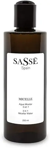 MICELLE - Agua Micelar 3 en 1. Limpia, Tonifica, Hidrata. Desmaquillante. Sin Perfume. Producto Natural y Vegano. 250 Ml. SASSE. Cosmética Natural Fabricada en España. Premios Innovación e I+D  