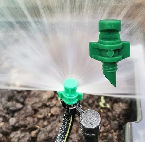 Microaspersor de Riego 180° - Sistema Eficiente para Jardinería y Agricultura Urbana y Herramienta de Perforación (Pack 100) (180º)  