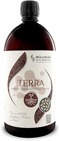 MikroVeda Terra – Activador de Suelo Biológico – Bacterias del Suelo – Microorganismos Efectivos – Suplemento para Suelo – Compost – Jardín – Abono Orgánico – Vegano – 100% Natural (1 l)  