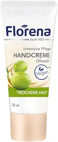 Mini Crema de Manos Florena con Aceite de Oliva, 1 Unidad (20 ml)  