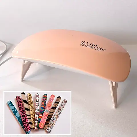 Mini Lámpara de Uñas LED UV. para Manicura Semipermanente. Compacta, Portátil. Diseño de Bolsillo. Ligero y Manejable. Uñas Perfectas en Minutos. El Salón de Belleza en tu Hogar. Color Rosa.  