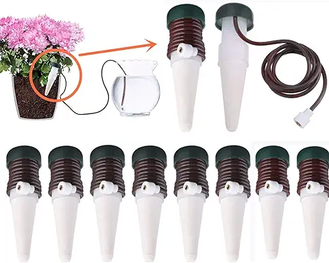Mioke Auto Riego Sistema,Dispositivo de Riego por Goteo, 10PCS de Cerámica para Plantas Flores Interior Exterior  