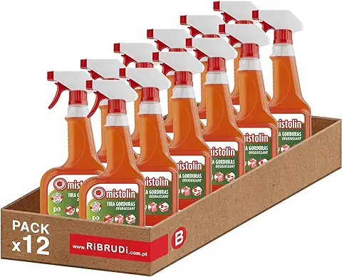 Mistolin Desengrasante con Spray Eficaz para Limpiar todo tipo de Partes y Superficies (12)  
