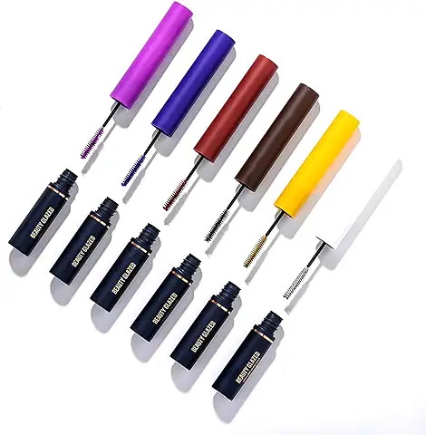 MKNZOME Mascara de Pestañas,Rrimmel Waterproof Maquillaje de Ojos Natural Para Alargar, Dar Volumen, de Larga Duración Perfecto Waterproof Para el Maquillaje de Navidad de Año Nuevo  