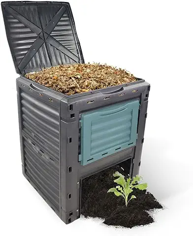 Mobiclinic®, Compostador de Jardín, Biobin, Sin Gastos Adicionales, 300L, Eco-Friendly, Transformador de Residuos, Sin Herramientas, Rejillas de Ventilación, Convierte Residuos en Abono Natural.  