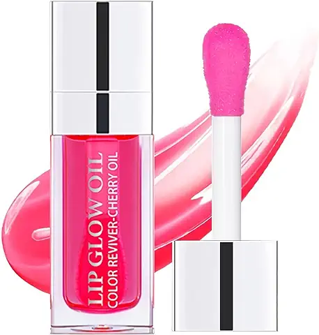 Moisturizing Lip Oil Glow Lip Care Aceite Labial - Bálsamo Labial Hidratante Brillo Labial Teñido Nutritivo (015-cherry)  
