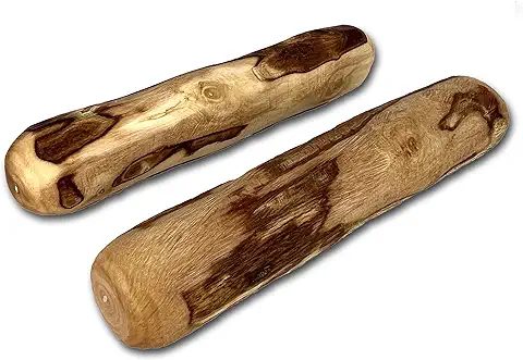 Mordedor Natural de Madera de Olivo para Perro | -2UDS- Talla S ( 15CM ) | Bañado en Aceite de Oliva | Juguetes para Perros | Elimina Sarro | Palo Antiestres Perro | Calidad Ambiental Certificada  