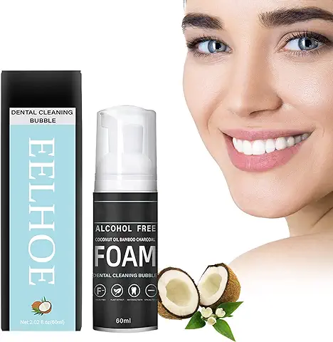 Mousse Espuma de la Pasta de Dientes, Activated Charcoal Toothpaste, Foam Whitening Toothpaste, Pasta de Dientes con Carbón Activado Que Elimina Toda la Decoloración  