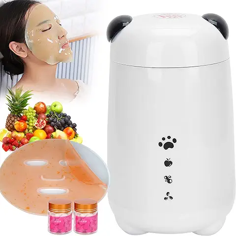 Máquina de Mascarilla Facial, 120ml DIY Máquina para Hacer Mascarillas Faciales de Frutas y Verduras con Accesorios Enchufe de la UE 220V(blanco)  