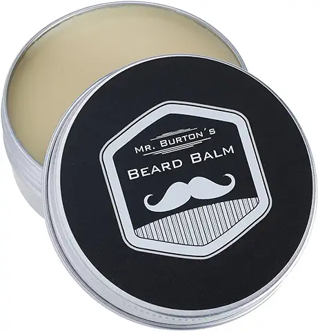 Mr. Burton´s Beard Balm Classic 60 g Fabricado en Alemania, Nuestro Bálsamo para Barba Combina Estilo + Cuidado para una Barba Suave y Suave con Aceite de Argán.  