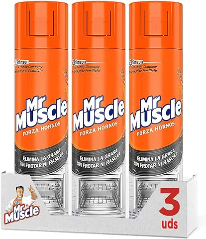 Mr Muscle 300 ml Limpiahorno Forza-Gel de Limpieza para Hornos, Gran Poder Desincrustante en Frío, Formato [Pack de 3]  