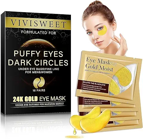 Máscara de Colágeno Parches Para Los Ojos HOUSN Parches para los ojos Hidratante Parches para Antiarrugas Máscara para Los Ojos Máscara de Ojeras para Ojeras,Bolsas,Patas de Gallo (32 pcs)  