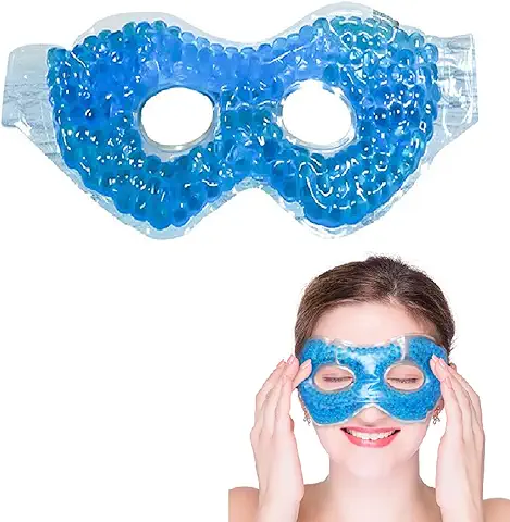 Máscara de Gel para Ojos,Compresa Fría para Ojos,Antifaz de Gel de Calor y Frío,Paquete de Ojos de Gel Reutilizable,Máscara de Ojos Refrescante de Gel para Ojos,para Uso en la Oficina en el Hogar  