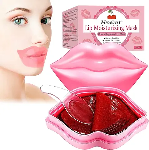 Máscara De Labios, Colágeno Lip Mask, Hidratantes Mascarillas de Labios, Antienvejecimiento, Exfoliantes, Hidratantes, Aptas para LabiosSecos y Agrietados - 20 Piezas  