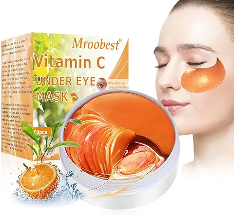 Máscara para los Ojos, Ojos Parches, Máscara para ojos de Colágeno, Parches Hidrogel para Ojos, Con Vitamina C, Reduce las Bolsas bajo los ojo, Ojeras, Patas de Gallo e Hinchazón - 30 Pares  