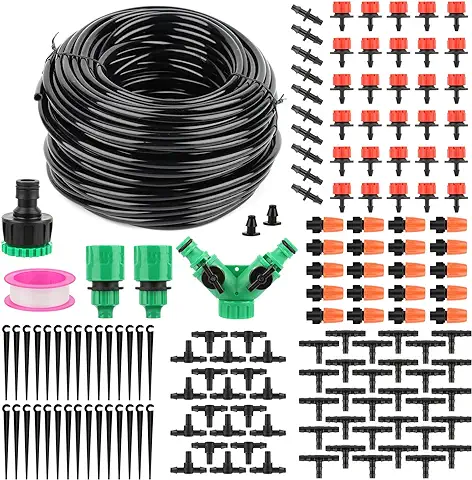 MXTIMWAN 149 Piezas Kit Riego Por Goteo de Jardín Pulverizador, Sistema de Riego Jardín, Sistema de Riego Automático de Bricolaje para Jardines, Céspedes, Macizo de Flores, Plantas de Patio  