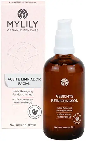 MYLILY® Aceite Limpiador, 100 ml, Aceite Limpiador, Aceite de Almendras, Aceite de Jojoba y Manzanilla, Elimina el Maquillaje, Limpieza Facial Vegana, Productos para el Cuidado Facial  