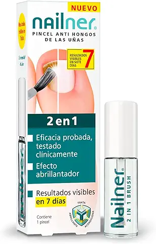 Nailner Pincel 2 en 1 Antihongos de Uñas 5 ml - Pincel Tratamiento Contra los Hongos en las Uñas de Manos y Pies - Resultados Visibiles en 7 Días - Trata y Previene los Hongos de las Uñas Sin Limar  