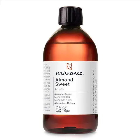Naissance Aceite De Almendras Dulces - 500ml - Hidratante y Emoliente Natural Cuidado Cara, Pelo, Uñas, Cuerpo, Piel  