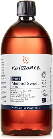 Naissance Aceite De Almendras Dulces Prensado en Frio Puro BIO (No 215) - 900ml - Hidratante Natural Ecológico Pelo, Uñas, Cuerpo, Piel - Emoliente Vegetal Orgánico Para Masaje, Jabones, Estrías  