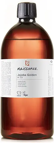 Naissance Aceite De Jojoba (No. 233) 900ml – Vegetal Refinar Prensado En Frio – Natural, Hidratante Para Cara, Pelo, Uñas, Barba, Cuerpo, Cutículas - Vegano Sin Hexano  