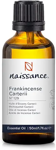 Naissance Aceite Esencial Incienso Africano (No. 129) - 50ml - Puro, Natural, Vegano & No Diluido - Para Quemador, Humificador, Aromaterapia, Difusor, Masajes Corporales - Velas, Jabon, Baño  