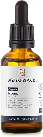 Naissance Aceite Vegetal de Semillas de Cáñamo BIO (No. 206) - 30ml - 100% Puro, Natural, Prensado en Frío, Certificado Ecológico - Para Cuerpo, Cara, Piel, Pelo, Uñas  