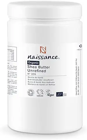 Naissance Manteca de Karité BIO n. º 306 – 1Kg – Pura, Natural, Certificada Ecológicamente, sin Refinar, Elaborada de Forma Artesanal y Vegana – Obtenida de Forma ética y Sostenible en Ghana.  