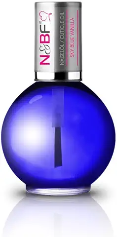 N&BF - Aceite para Uñas Sky Blue Vanilla con Aroma (vainilla) 11,5 ml. Cuidado Nutritivo para Uñas y Cutículas. El Aceite Reparador y Protector Ayuda a Regenerar las Uñas de Forma óptima.  