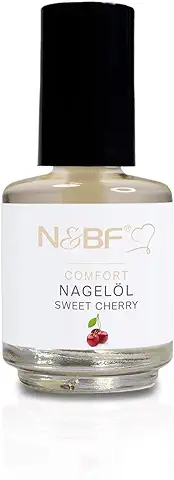 N&BF Comfort - Aceite para Uñas con Aroma, 12 ml, Cuidado rico en Nutrientes para Uñas y Cutículas de base Natural, Aceite Reparador y Protector que Ayuda a la Regeneración de las Uñas (cereza Dulce)  