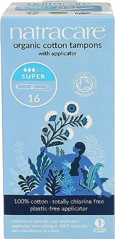 Natracare - Tampón Extra con Aplicador - Producto Natural - Ideal para Flujo Menstrual de Medio a Intenso - Sin Plásticos ni Químicos - Suave y Fácil de Colocar - Aptos para Veganos - 16 Tampones