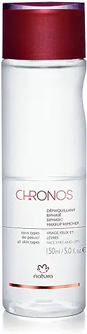 NATURA - Desmaquillante Facial Bifásico Chronos - Para todo Tipo de Piel - Elimina el Maquillaje, Incluso el Resistente al Agua - Uso Diario - 100% Vegano - Cruelty Free - 150 ml  