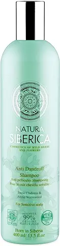 NATURA SIBERICA - Champú Orgánico Anticaspa - Contra el Cuero Cabelludo Seco - Protege el Cuero Cabelludo Sensible - Antiséptico - Certificado ICEA - 99% Natural - 400 ml  
