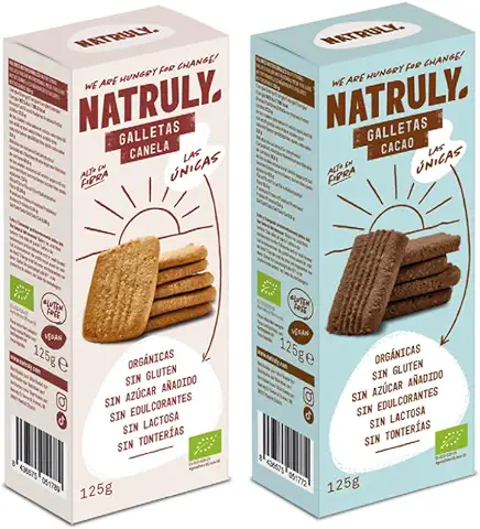 Natural Athlete Pack 2x Galletas Canela y Cacao BIO  