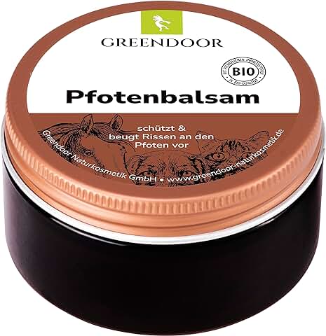 Natural Bálsamo de Huellas con Aceite de coco Ecológico 100ml, Previene Grietas en Huellas, Cuida, Protege Contra Negativos Medio Ambiente, en Calor, Frío, Humedad, Nieve, Vegano, 100% Natural  
