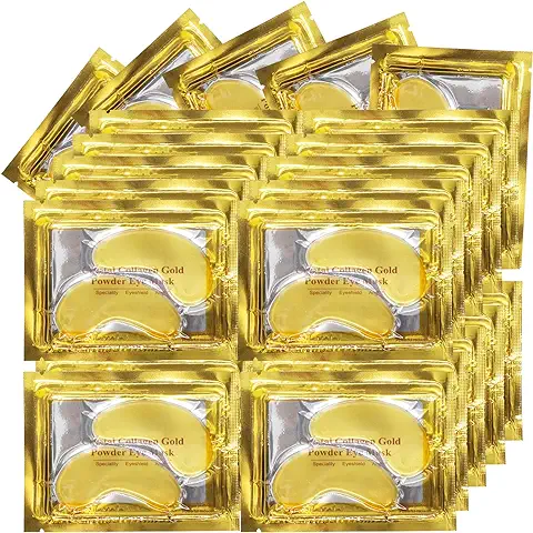 Natural Gel Antifaz Tratamiento 25 Pares Hidratante Calmante para los ojos Hinchados y Bolsas, Ojeras y Arrugas Aspecto más Joven. Versión de caja de Regalo  
